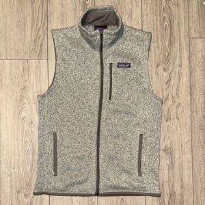 Men’s Gray Patagonia Knit Fleece Zip Vest—sz S